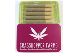 Grasshopper Farms - Peach Punch (Hybrid) Infused Pre Roll 5pk - 5g