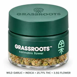 Wild Garlic – Indica – 25.71% THC | 3.5g Whole Flower | Grassroots   -CC8 BACK