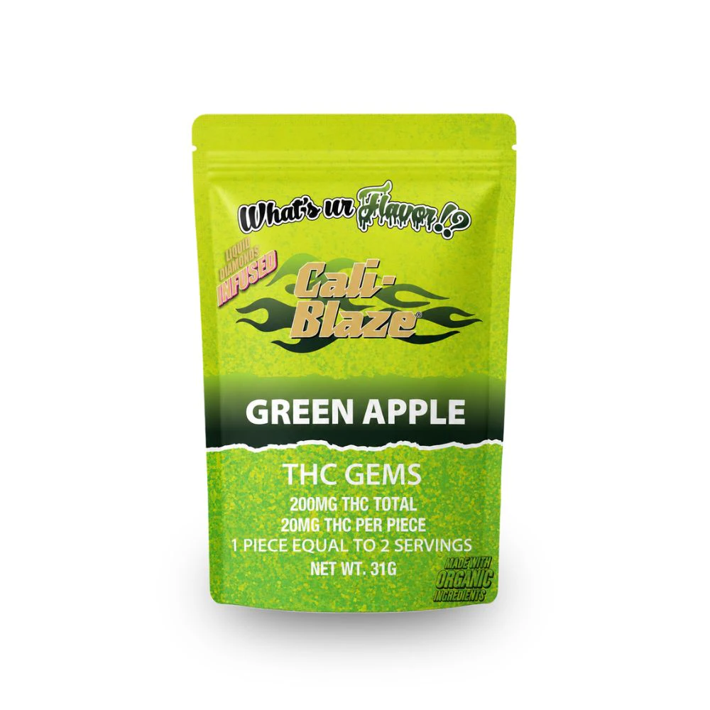 Cali-Blaze - Green Apple 200mg Gummies (10x20mg) - CALI-BLAZE Main Image