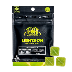 HEAVY HITTERS - Green Crack (S)  | Lights On 2:1 THC/THCV 100mg Gummies | Heavy Hitters