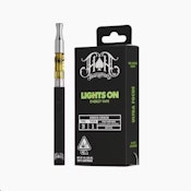 HEAVY HITTERS: Lights On Green Crack 3:1 (THC:THCv) 1g Vape Cart (S)