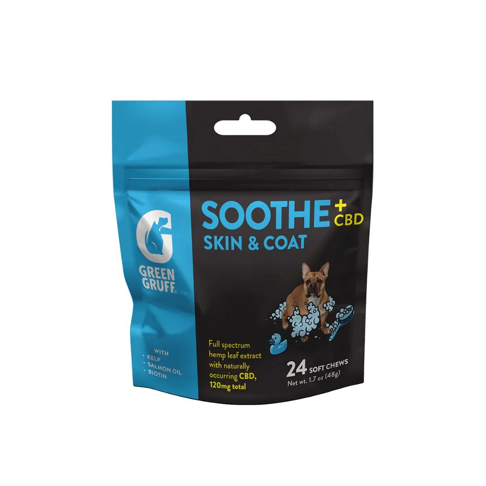 Green Gruff - Green Gruff Soothe Skin and Coat Dog Treats 24pk - Salmon Main Image