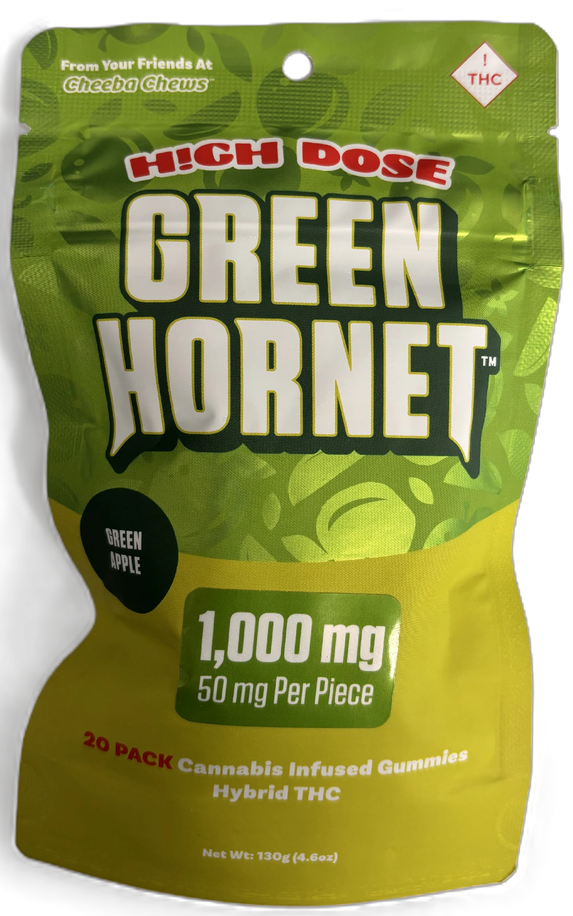 Green Hornet - Green Apple (1000mg) | Gummies | Hybrid Main Image