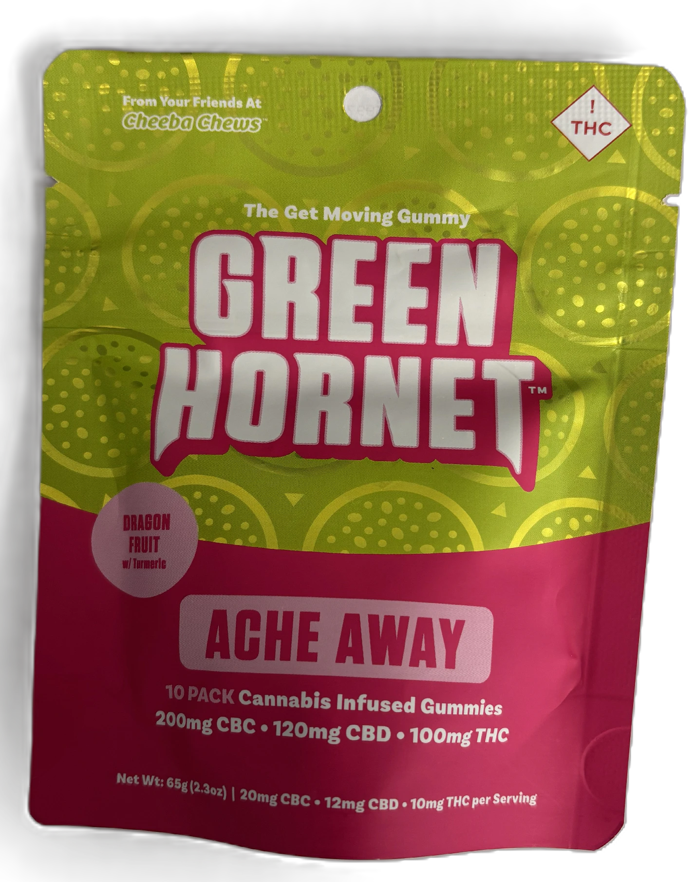 Cheeba Chews - Dragon Fruit Ache-Away (100mg) (200mg CBC/ 120mg CBD) | Gummies Main Image
