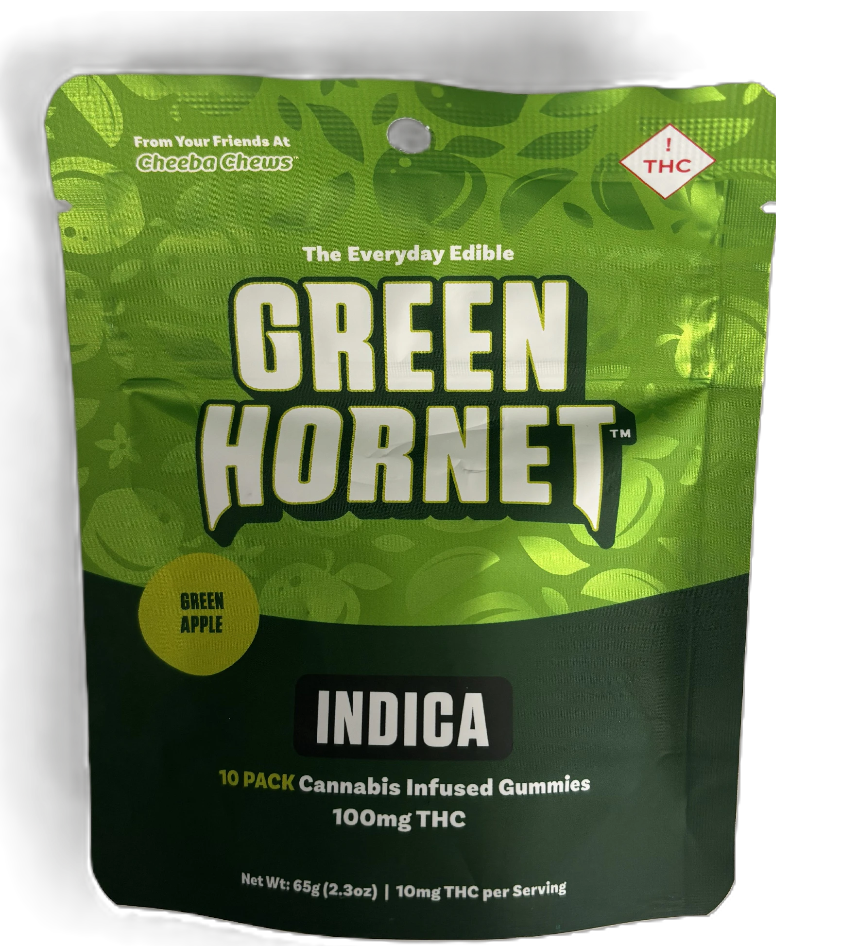 Green Hornet - Green Apple (100mg) | Gummies | Indica Main Image