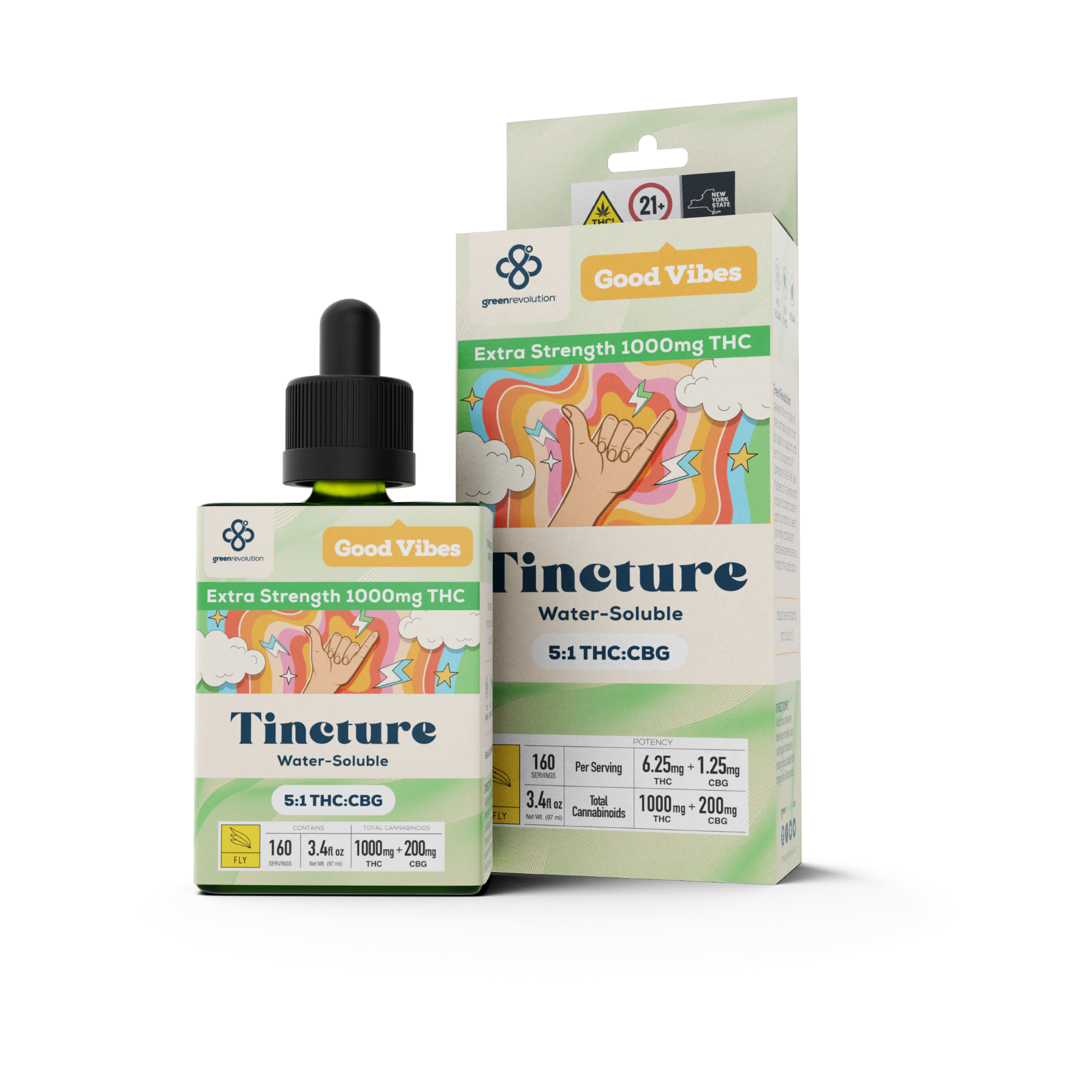 Green Revolution - Good Vibes - 5:1 THC:CBG Water-Soluble Tincture Main Image