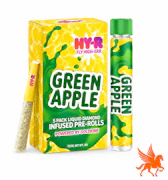 HY-R | 5pk Liquid Diamond Prerolls | Green Apple