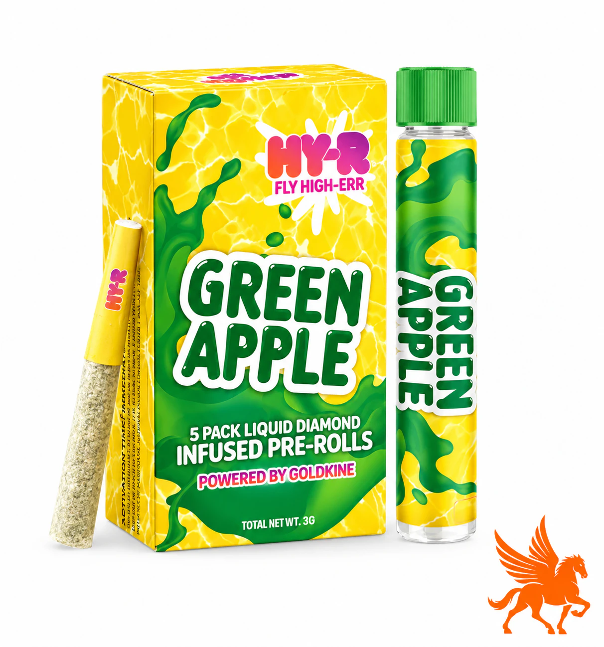HY-R - HY-R | 5pk Liquid Diamond Prerolls | Green Apple Main Image