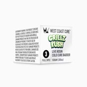 Grillz Kush Tier 3 Live Rosin Cold Cure Badder 1g