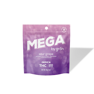 Grön Edibles - Sour Grape | Gron | Gummies | MEGA | 100mg