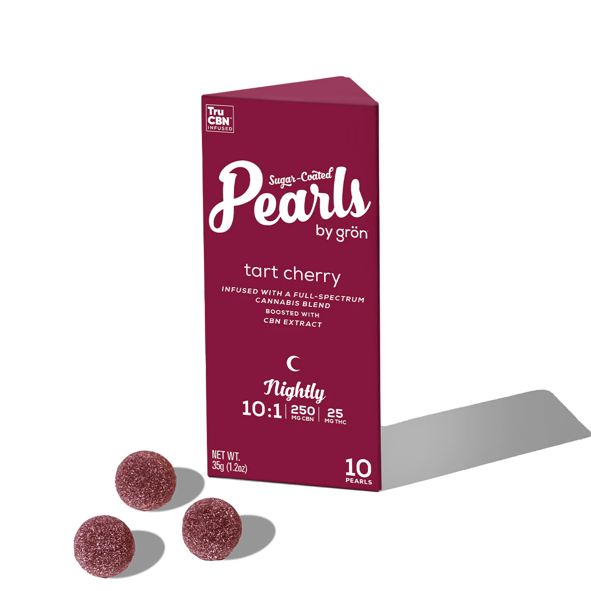 GRON - 250mg CBN: 25mg THC Tart Cherry Pearls Main Image