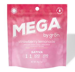 Gron - Strawberry Lemonade 1:1 CBC, Gummy, Single