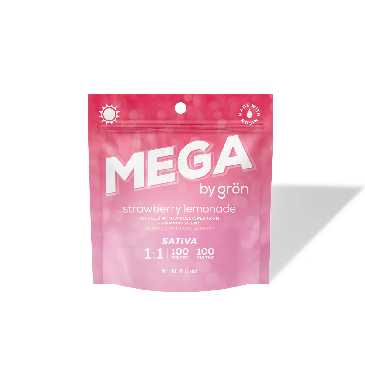 GRON - Gron | Strawberry Lemonade | 100mg 1:1 THC/CBC Mega Pearl  Main Image