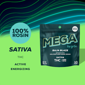 Grön | Baja Blaze Hash Rosin Mega Pearl | 100mg