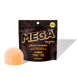 GRON - Peach Mango "MEGA Pearl" Gummy | 100mg (THC) (Hash Rosin)