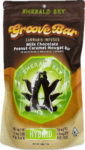 Emerald Sky - Hybrid Milk Chocolate Peanut Caramel Nougat Bites 100mg 10 Pack - Emerald Sky