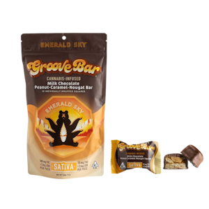 Emerald Sky - GrooveBar (S) | 10mg 10pk Peanut Milk Chocolate Nougat Bar | Emerald Sky