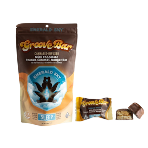 Emerald Sky - GrooveBar (Sleep) | 10mg 10pk Peanut Milk Chocolate Nougat Bar | Emerald Sky