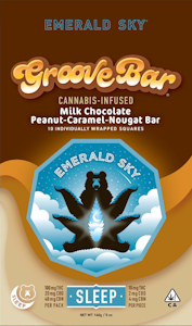 Emerald Sky - Emerald Sky - 10ct. 100mg THC Peanut Caramel Nougat - Groove Bar (Sleep)