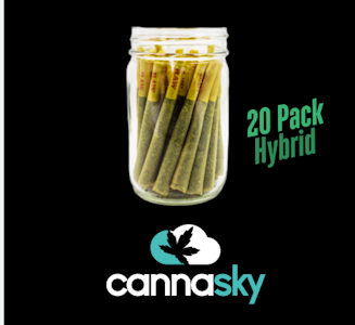 CannaSky - 20 Pack - 10g Hybrid Pre rolls 0.5g each - CannaSky
