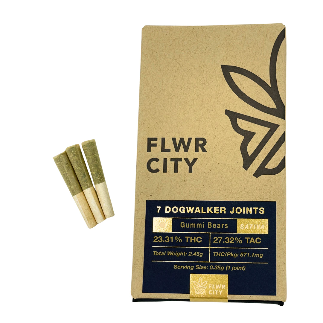FLOWER CITY - Flwr City - Gummi Bears - 27.3% THC - 7pk Dog Walkers Joints (.35g) - Pre-roll Main Image