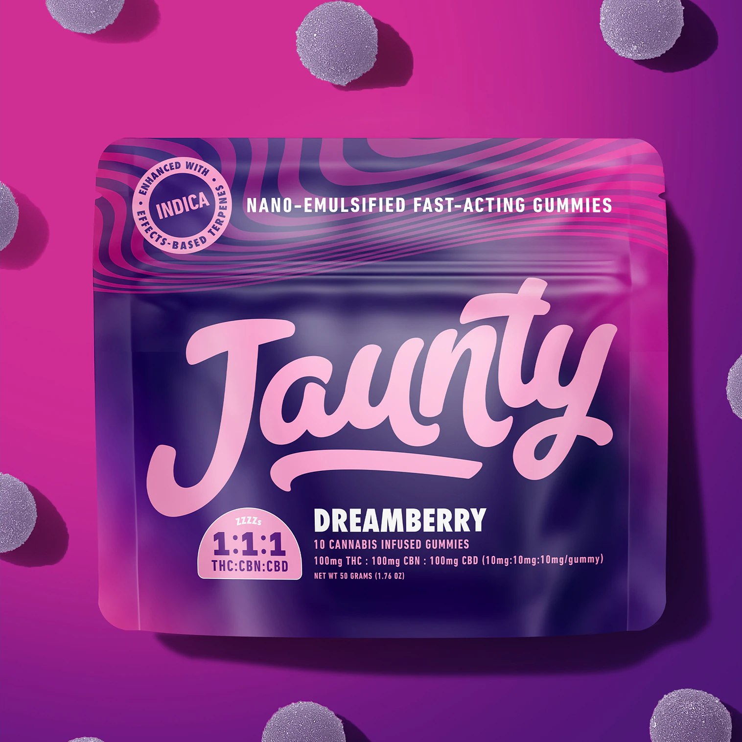 Jaunty - Jaunty - Dreamberry - Fast Acting Gummy - 10 x 10mg Main Image