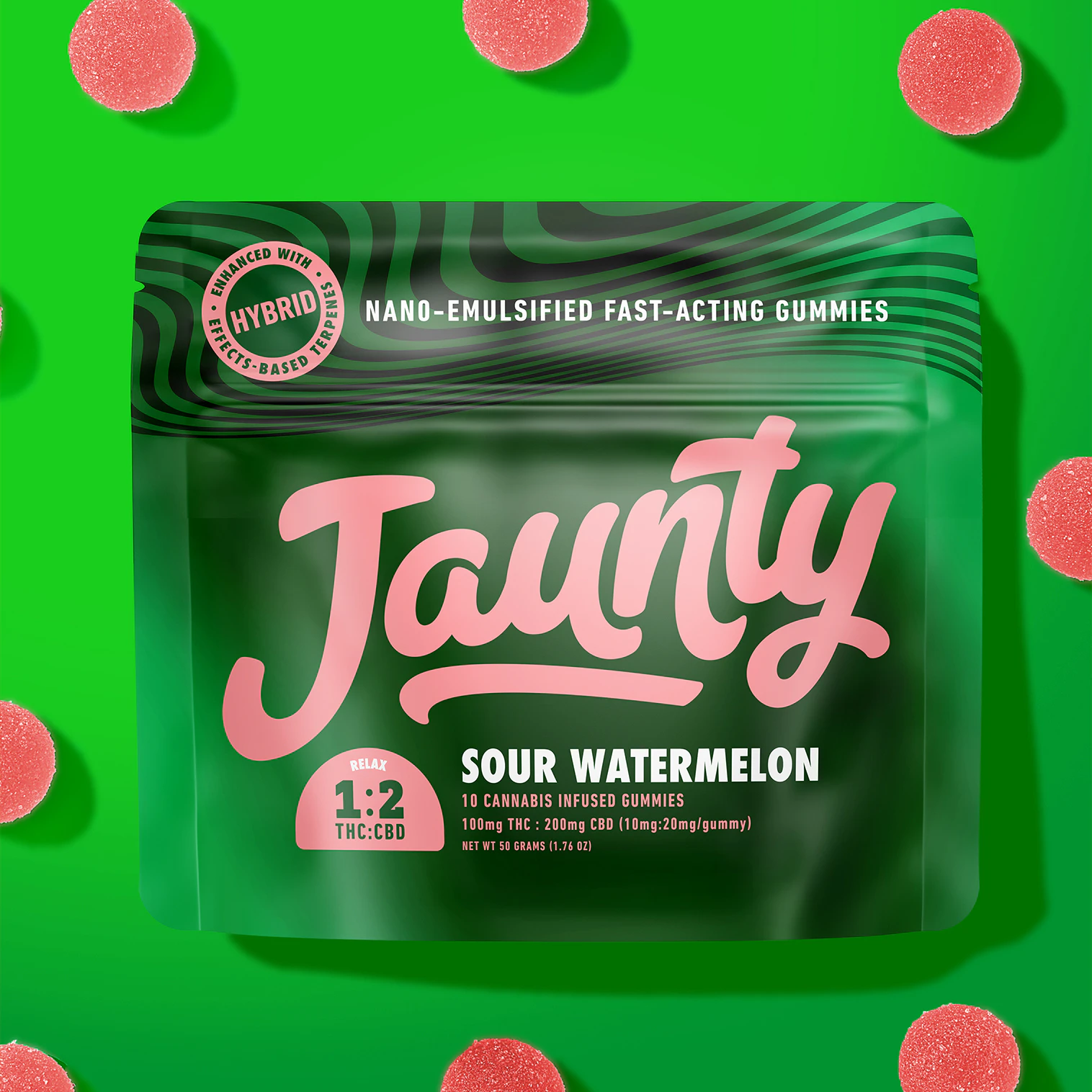 Jaunty - Jaunty - Sour Watermelon Relax - Gummy - 10 x 10mg Main Image