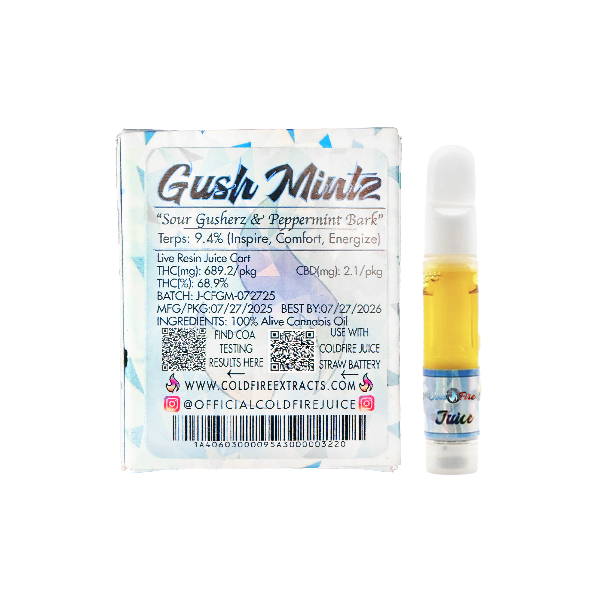 ColdFire Gush Mintz Live Juice Cartridge 1.0g