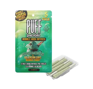 PUFF - PUFF Gush Mintz x Ice Cream Cake Diamond Infused Pre-Roll 5-Pack 2.5g