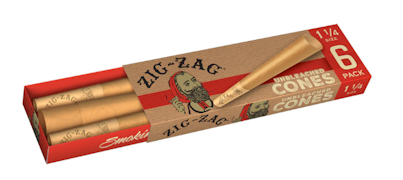 ZIG-ZAG: Unbleached 1 1/4" Cones - 6pk