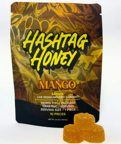 Hashtag Honey - MANGO LIVE RESIN GUMMIES - HASHTAG HONEY - 100mg Main Image