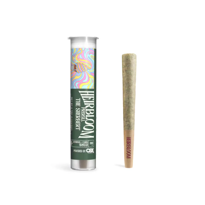 Heirbloom (Powered By CBX) - Heirbloom - The Sherbert Preroll (H) 0.75g Main Image