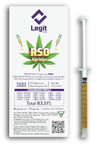 Legit Labs - RSO Oil Full Spectrum - 1g