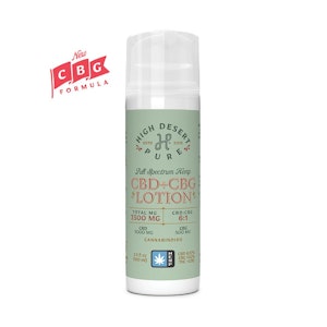 HIGH DESERT PURE - High Desert Pure - 6:1 CBD + CBG, Hydrating Hemp Lotion