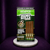 HEMPER Mini Size Hemp Rolls + Glass Tips 4 Pack