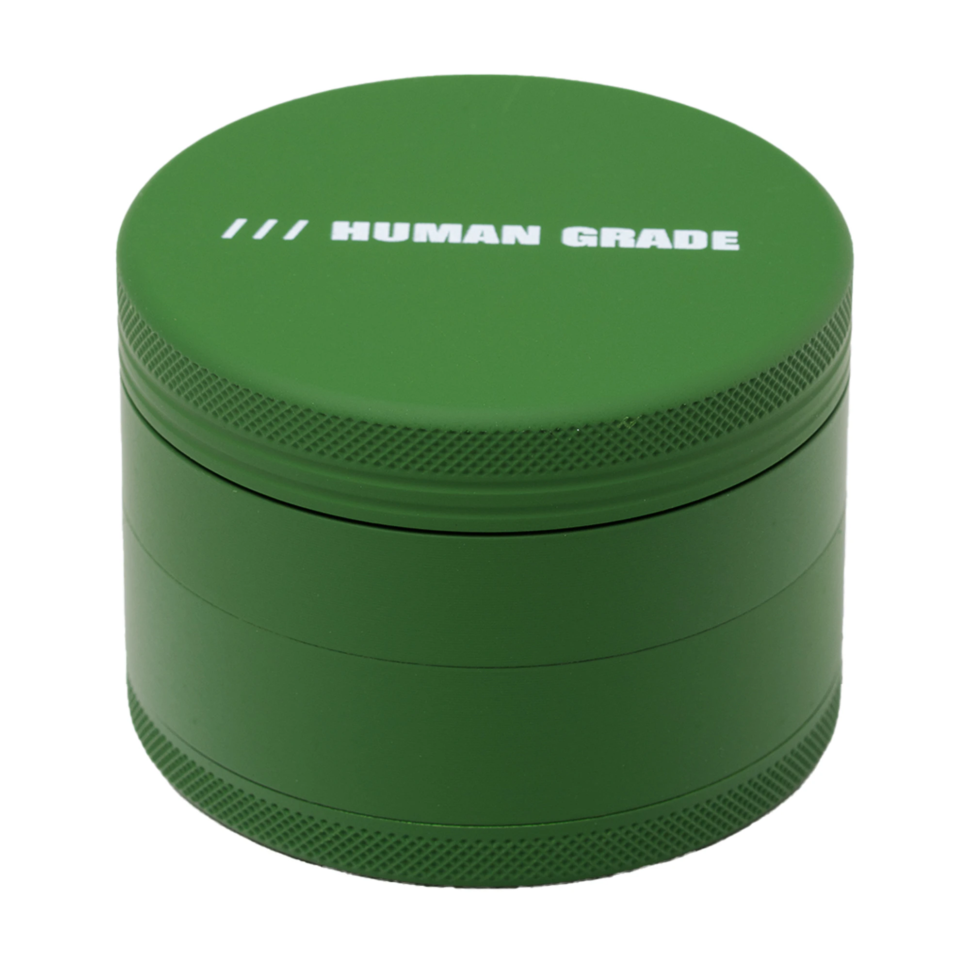 HUMAN GRADE - 4 PIECE GRINDER - GREEN COATED ALUMINUM 2.5" - HUMAN GRADE Main Image