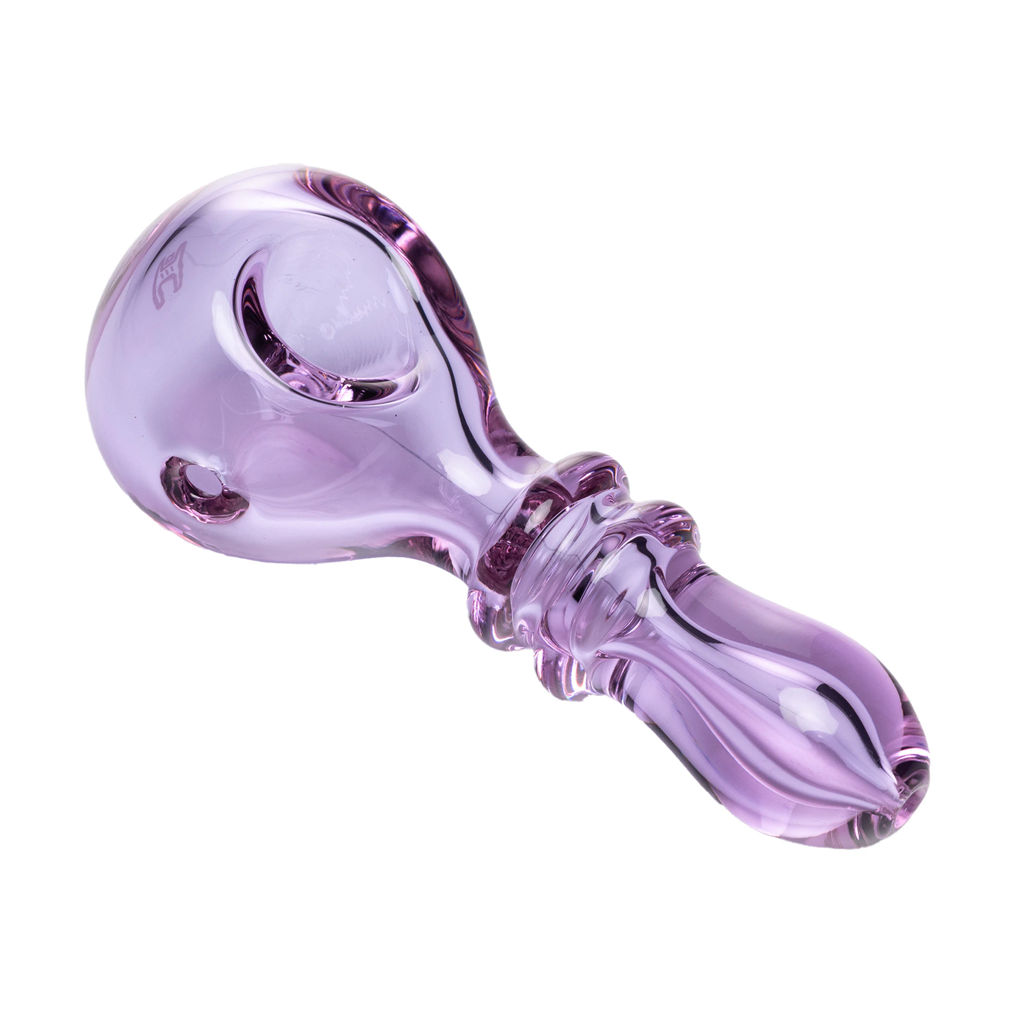 HUMAN GRADE - Double Ring Spoon Pipe - Lavender Main Image