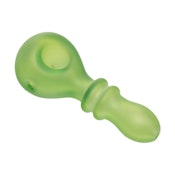 Double Ring Spoon Pipe - Matrix Green Sandblasted