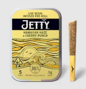 Jetty - Jetty .5g Hawaiian Haze x Cherry Punch Live Resin Infused Pre-Roll 5pk