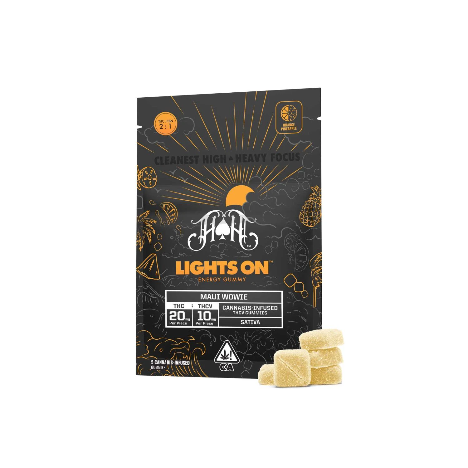 Heavy Hitters - Heavy Hitters - 100mg THCv Gummies - Lights On - Maui Wowie  Main Image