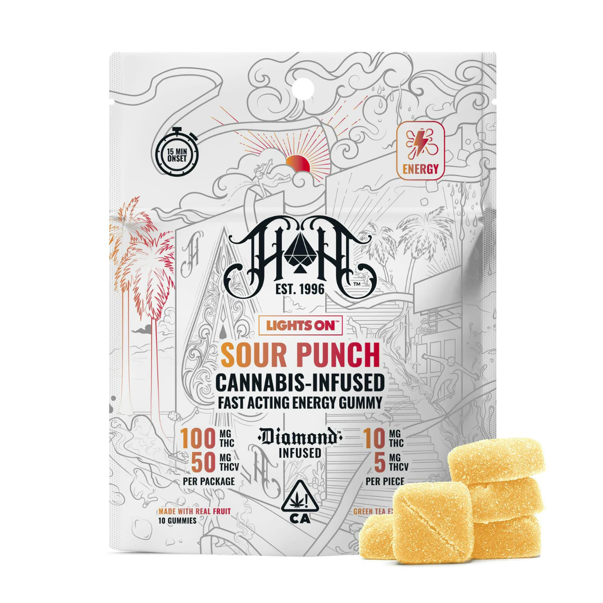 Heavy Hitters - Sour Punch (S) | Fast Acting Diamond Infused Gummies | Heavy Hitters Main Image