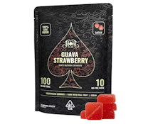 HEAVY HITTERS Guava Strawberry | Sativa - Live Rosin Gummies [S] 100mg THC 10mg 10pcs