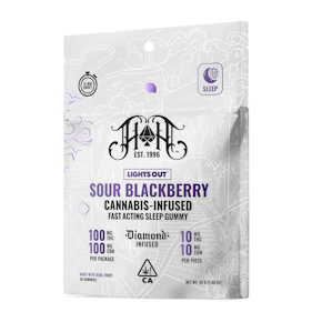 Heavy Hitters | Fast Acting Gummies | Lights Out | Sour Blackberry | 100mg