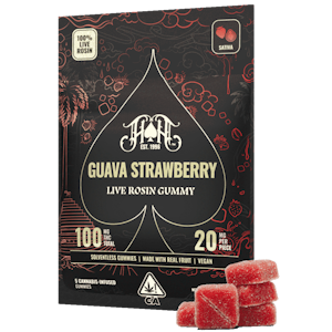 HEAVY HITTERS -  Guava Strawberry | Sativa - Live Rosin Gummies [S] 100mg THC 20mg 5pcs