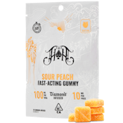 [HEAVY HITTERS] THC Nano Gummies - 100mg - Sour Peach (S)