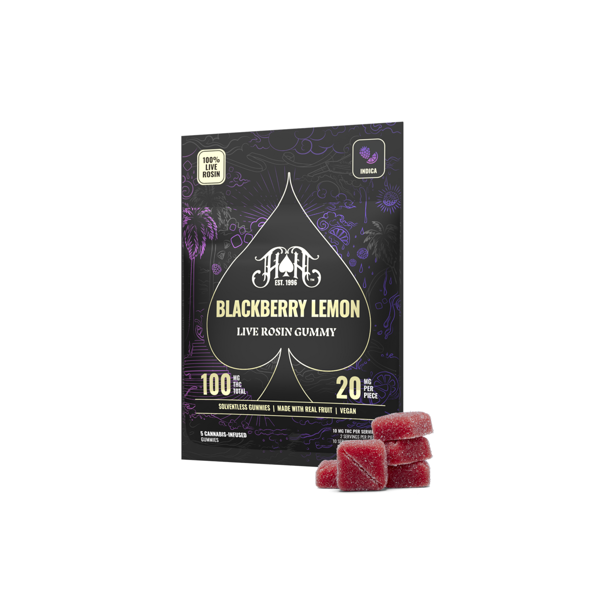 Blackberry Lemon (Live Rosin) 5pk Gummies - 100mg - Edible