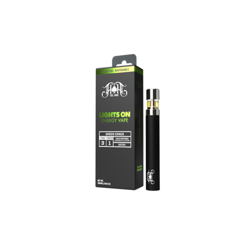 Heavy Hitters - Green Crack | Sativa- Lights On THCV Energy - 0.5G All-In-One Vape  |  Heavy Hitters  -xxx2 back