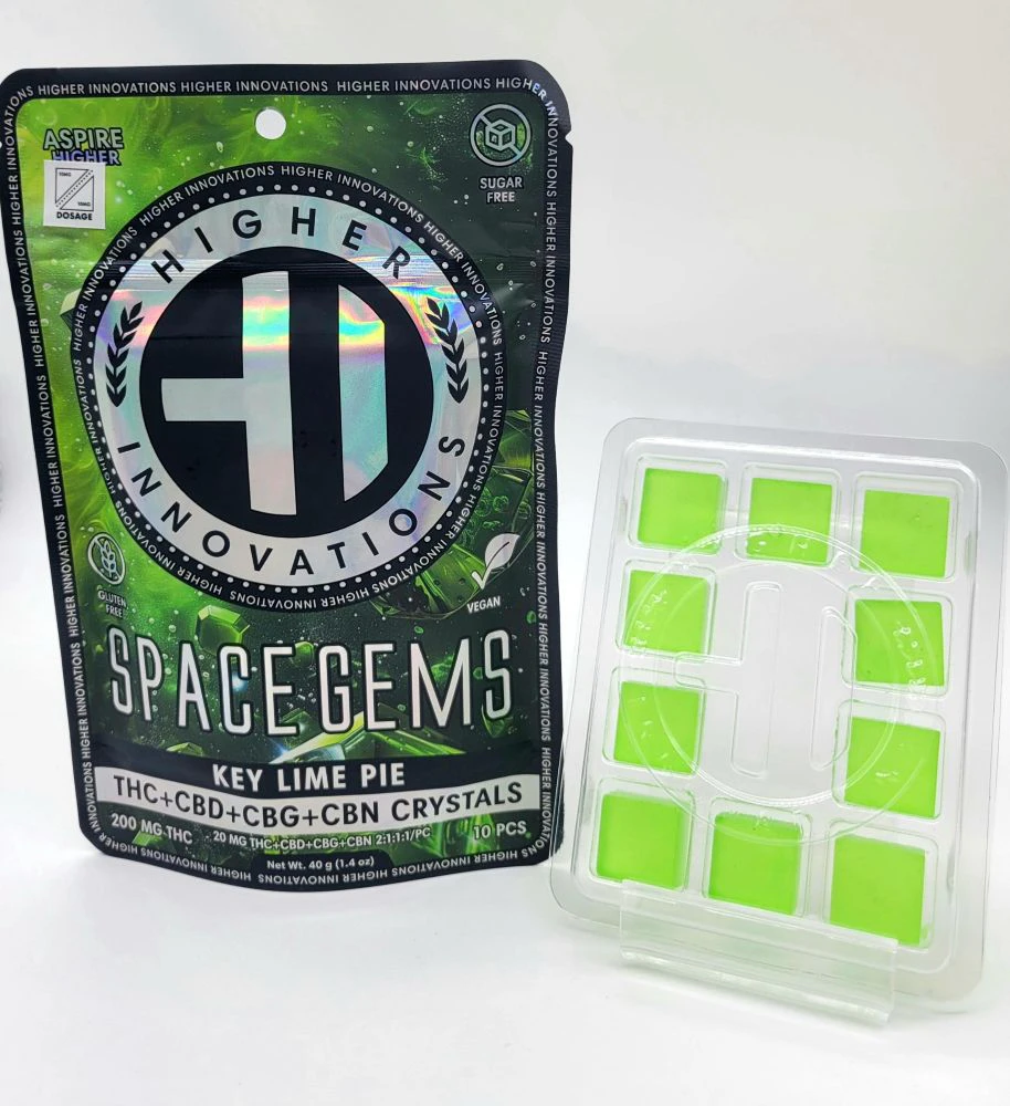 Higher Innovations - Higher Innovations | (200MG) 2:1:1:1 Space Gems THC/CBD/CBG/CBN | Key Lime Pie SUGAR FREE Main Image