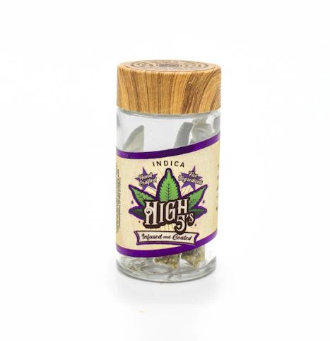 High 5's - Blue Zushi x Pink Gas -Indica- 39% THC | 4g Quanti-Infused 5pk (Infused Pre-Rolls) | High 5's   -T10 FRONT