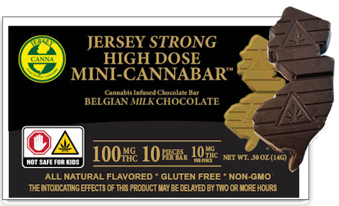 Jersey Canna - Edibles | Inclusion Gourmet | High Dose | Mini-Cannabar | Belgian Milk Chocolate | 100mg